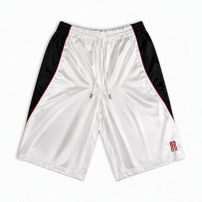 DOUBLE R WHITE SATIN SHORTS